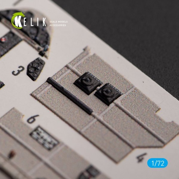 KELIK K72146 Brewster 239E - interior 3D decals for Hobby 2000/Hasegawa kit 1/72