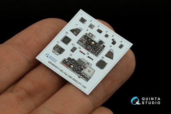 Quinta Studio QD48245 F-4EJ Kai 3D-Printed &amp; coloured Interior on decal paper (ZM SWS) 1/48