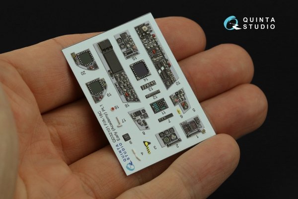 Quinta Studio QDS-32101 F/A-18C Early 3D-Printed coloured Interior on decal paper (Academy) (Small version) 1/32