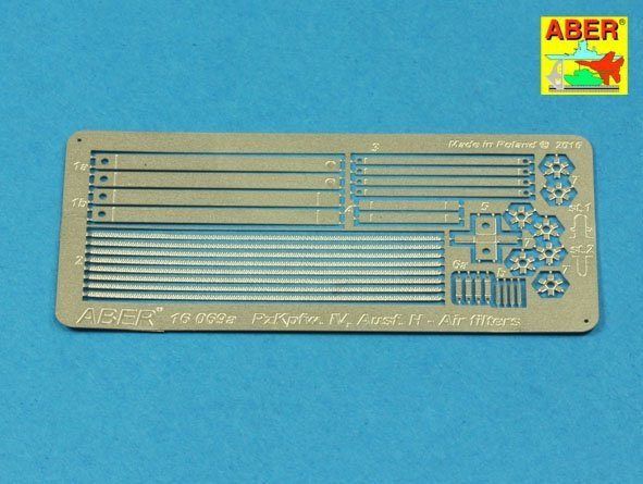 Aber 16069 GERMAN MEDIUM TANK Pz.Kpfw. IV, Ausf.H (Sd.Kfz. 161/2) Vol.10 - Air filters (1:16)