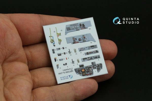 Quinta Studio QD72088 Su-24M 3D-Printed &amp; coloured Interior on decal paper (Trumpeter) 1/72