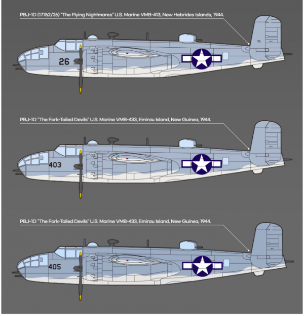 Academy 12334 USMC PBJ-1D B-25 Mitchell 1/48