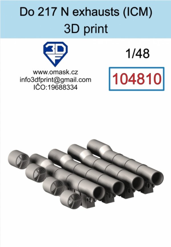 Omask 104810 Do 217 N (ICM) 3D print 1/48