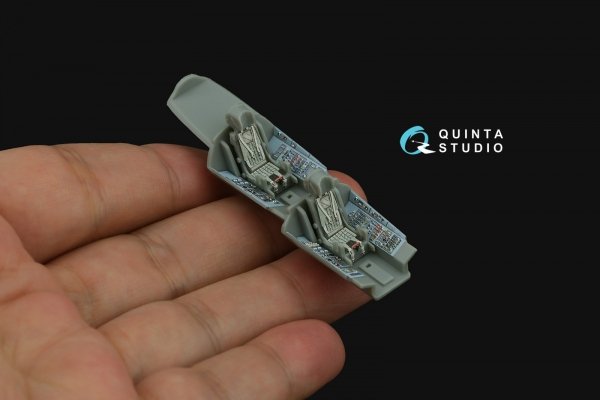 Quinta Studio QD+72180 Su-33 3D-Printed &amp; coloured Interior on decal paper (Trumpeter) (with 3D-printed resin part) 1/72