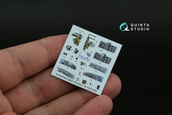 Quinta Studio QD72224 Su-17M4/Su-22M4 3D-Printed &amp; coloured Interior on decal paper (Modelsvit) 1/72