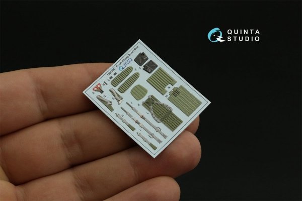 Quinta Studio QD48071 Su-34 3D-Printed &amp; coloured Interior on decal paper (HobbyBoss) 1/48