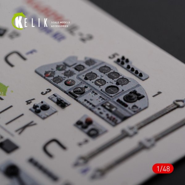 KELIK K48094 IL-2 Shturmovik interior 3D decals for Tamiya kit 1/48