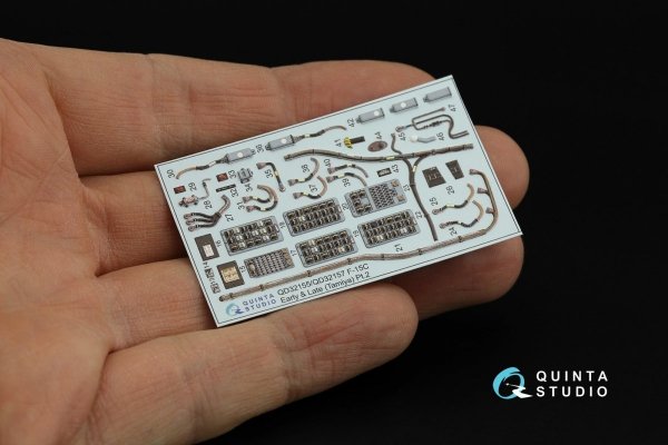 Quinta Studio QD32155 F-15C Early/F-15A/F-15J early 3D-Printed &amp; coloured Interior on decal paper (Tamiya) 1/32
