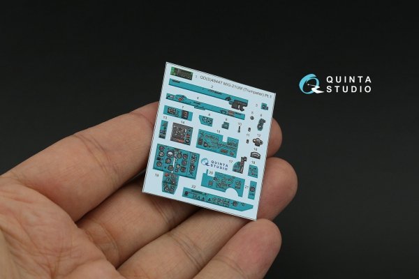 Quinta Studio QD48447 MiG-21UM 3D-Printed coloured Interior on decal paper (Trumpeter) 1/48