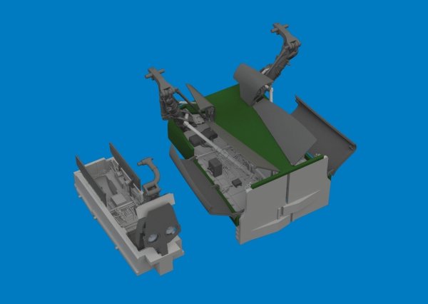 Eduard 6481165 Jaguar wheel bays &amp; undercarriage legs PRINT for AIRFIX 1/48