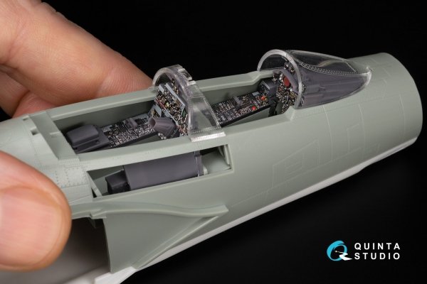 Quinta Studio QDS+48495 F-4D late Phantom II 3D-Printed &amp; coloured Interior on decal paper (Academy) (Small version) (with 3D-printed resin parts) 1/48