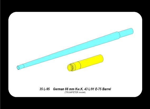 Aber 35L-095n Lufa do niemieckiego czołgu E-75 (1:35)	