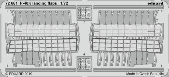 Eduard 72681 P-40K landing flaps 1/72 SPECIAL HOBBY