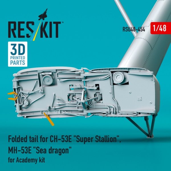 RESKIT RSU48-0454 Folded tail for CH-53E &quot;Super Stallion&quot;, MH-53E &quot;Sea dragon&quot; for Academy kit (3D printed) 1/48