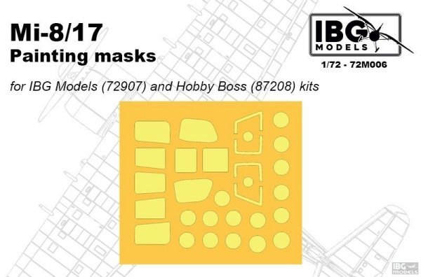 IBG 72M006 Mi-17 Painting Masks (For IBG 72907 and Hobby Boss 87208 kits) 1/72
