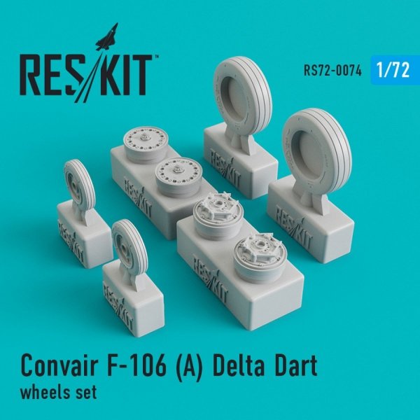 RESKIT RS72-0074 F-106А &quot;DELTA DART&quot; WHEELS SET 1/72