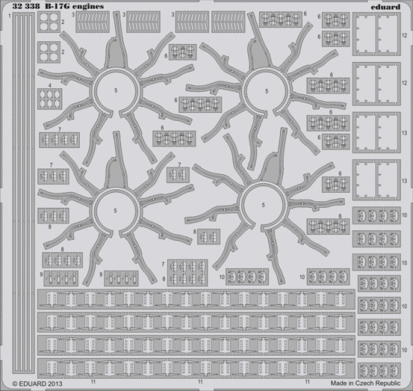 Eduard 32338 B-17G engines 1/32 HK Models