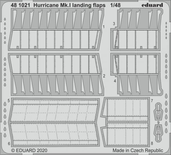 Eduard 481021 Hurricane Mk.I landing flaps for AIRFIX 1/48