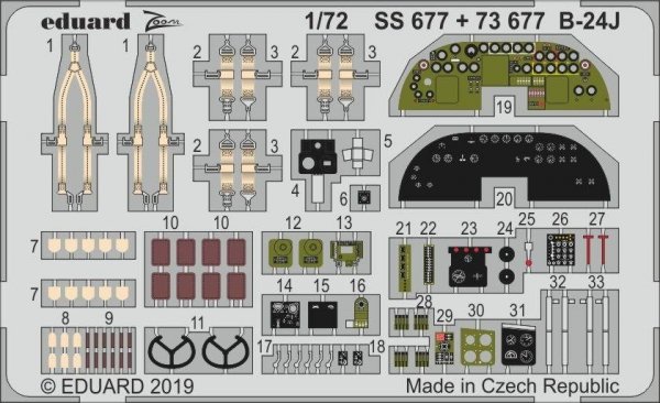 Eduard BIG72151 B-24J 1/72 HASEGAWA