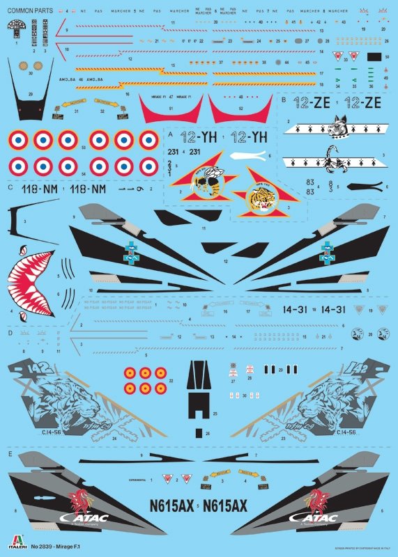 Italeri 2839 Mirage F1 C/CR 1/48