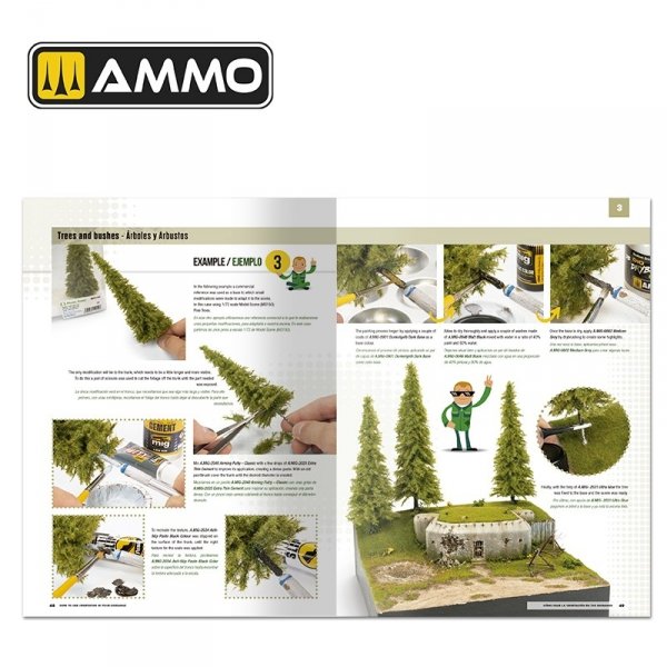 AMMO of Mig Jimenez 6254 MODELLING SCHOOL - How to use Vegetation in your Dioramas (Bilingual- English, Spanish)