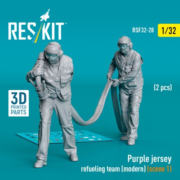 RESKIT RSF32-0028 Purple jersey refueling team (modern) (scene 1) (2 pcs) (3D Printed) (1/32)