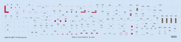 Eduard D48118 P-51B stencils Eduard 1/48