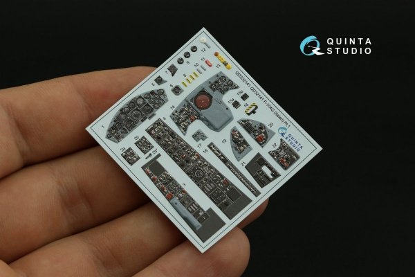 Quinta Studio QDS-32141 F-104G 3D-Printed &amp; coloured Interior on decal paper (Italeri) (small version) 1/32