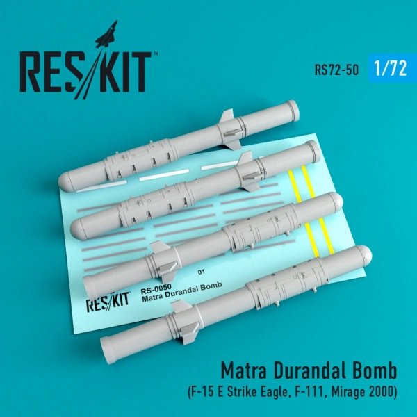 RESKIT RS72-0050 MATRA DURANDAL BOMBS (4 PCS) 1/72