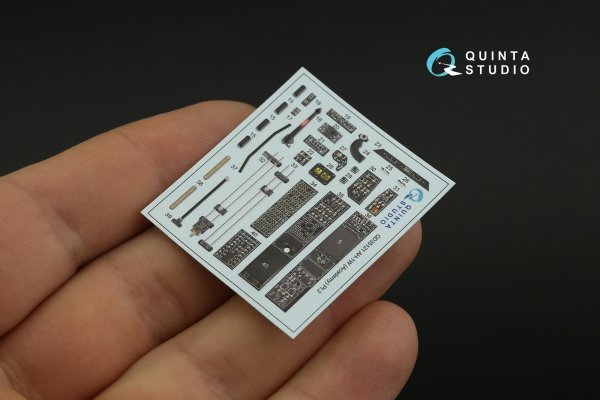 Quinta Studio QD+35121 AH-1W 3D-Printed coloured Interior on decal paper (Academy) (with 3D-printed resin parts) 1/35