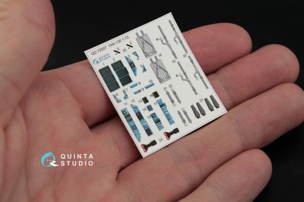 Quinta Studio QD72007 Yak-130 3D-Printed &amp; coloured Interior on decal paper (for Zvezda kit) 1/72