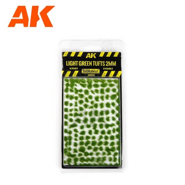 AK Interactive AK8243 LIGHT GREEN TUFTS 2MM