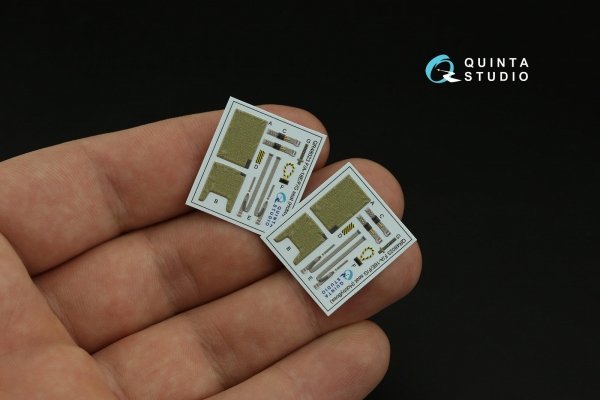 Quinta Studio QD48374 F/A-18F early 3D-Printed &amp; coloured Interior on decal paper (Hobby Boss) 1/48