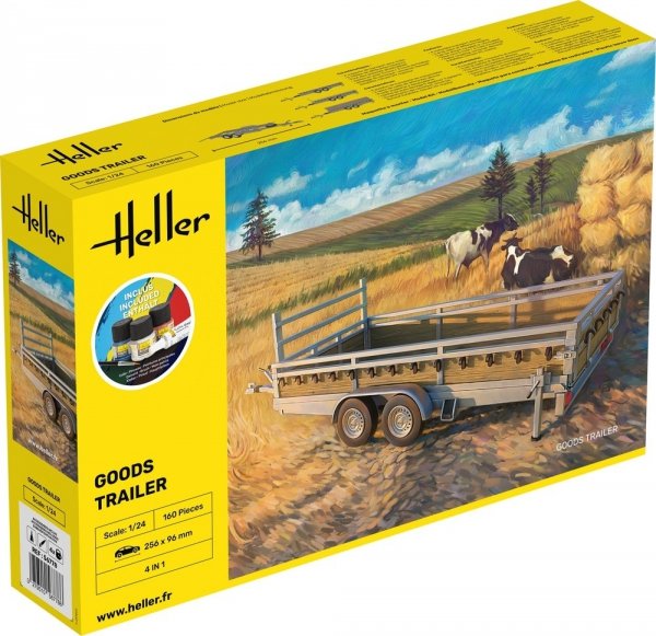Heller 56778 STARTER KIT Goods Trailer 1/24