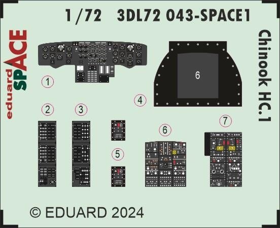 Eduard 3DL72043 Chinook HC.1 SPACE AIRFIX 1/72