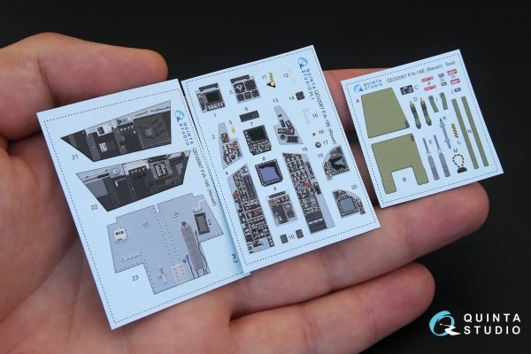 Quinta Studio QD32067 F/A-18E 3D-Printed &amp; coloured Interior on decal paper (for Revell kit) 1/32