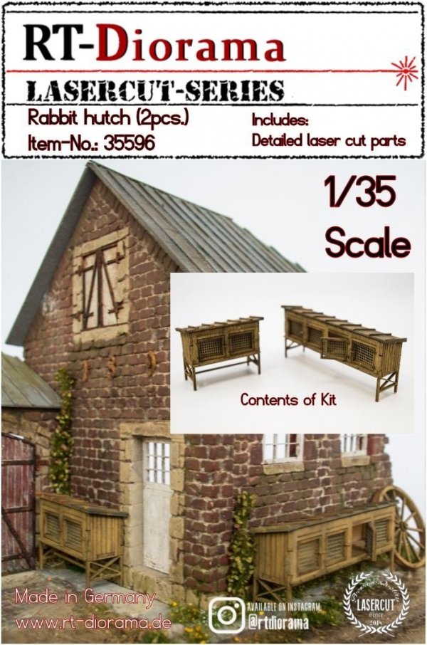RT-Diorama 35596 Rabbit hutch (2 pieces) 1/35