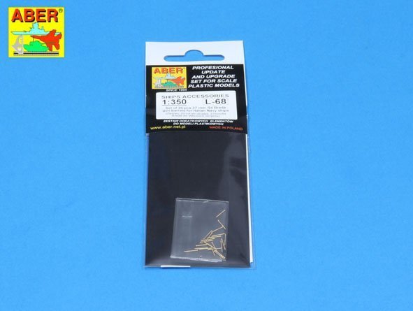 Aber 350L-68 Set of 20 pcs 37 mm/54 Breda gun barrels for Italian Navy ships (1:350)