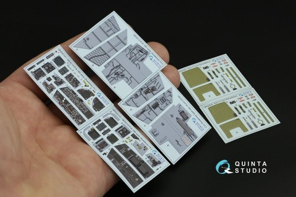 Quinta Studio QDS-32131 F/A-18D Early 3D-Printed &amp; coloured Interior on decal paper (Academy) (Small version) 1/32