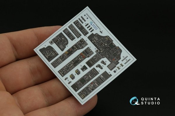 Quinta Studio QDS-35090 AH-64A 3D-Printed &amp; coloured Interior on decal paper (Academy) (Small version) 1/35