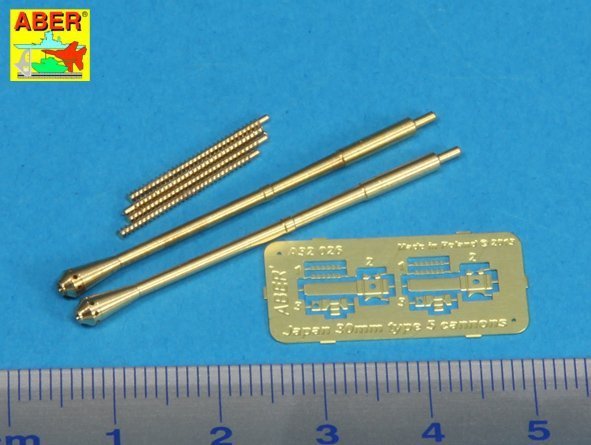 Aber A32026 Set of two barrels for Japanese 30 mm Type 5 aircraft machine cannons (1:32)
