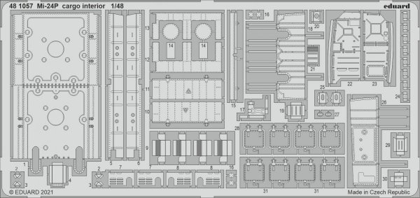 Eduard 481057 Mi-24P cargo interior ZVEZDA 1/48