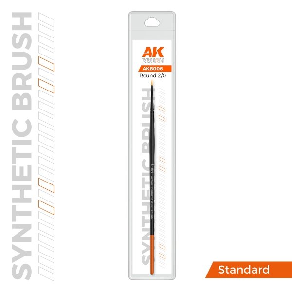 AK Interactive AKB006 AK SYNTHETIC BRUSH – ROUND 2/0