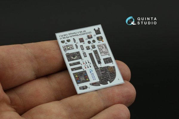 Quinta Studio QD48424 Mosquito FB Mk.VI/NF Mk.II 3D-Printed coloured Interior on decal paper (Tamiya) 1/48