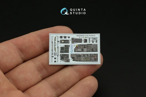 Quinta Studio QDS-48323 A-10C 3D-Printed &amp; coloured Interior on decal paper (Academy) (Small version) 1/48