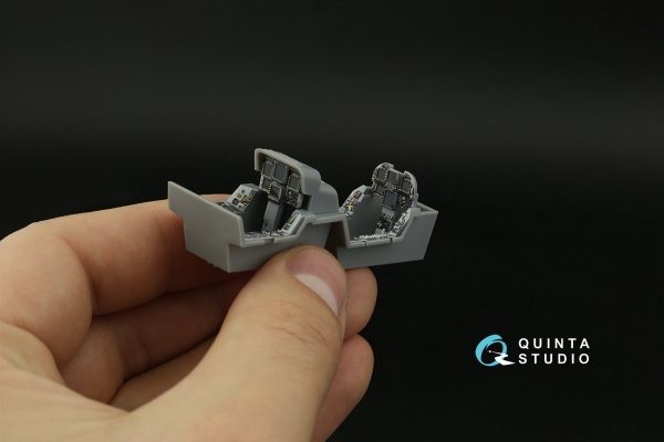 Quinta Studio QDS-48374 F/A-18F early 3D-Printed &amp; coloured Interior on decal paper (Hobby Boss) (small version) 1/48