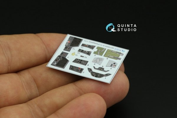 Quinta Studio QD72053 A-1J 3D-Printed &amp; coloured Interior on decal paper (Hasegawa) 1/72