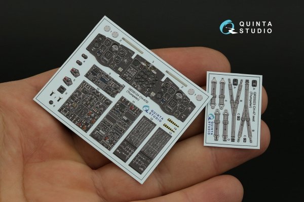 Quinta Studio QD35124 CH-47D 3D-Printed coloured Interior on decal paper (Trumpeter) 1/35