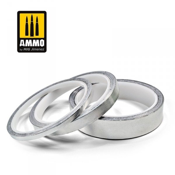 Ammo of Mig 8250 ALUMINIUM TAPE 10 mm x 10 m (0.39 in x 32.8 ft)