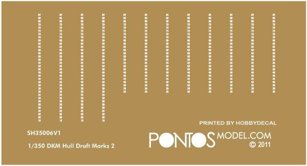 Pontos 35019WD1 DKM Admiral Graf Spee Wooden Deck set (1:350)